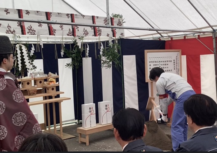 地鎮祭神事の様子